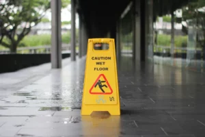 North Charleston Slip And Fall Accident Lawyer | Charleston Personal Injury Attorney | Best Personal Injury Attorney Charleston | North Charleston Slip and Fall Lawyer | Wet floor sign outside